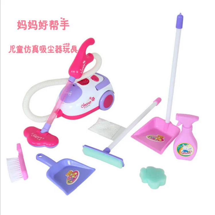 Children Play House Toys Model Cleaning Tape Vacuum Cleaner Set Multi-functional Convenient Installation Safe Environmentally Fr