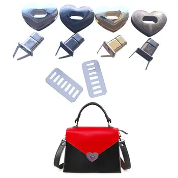

1 Set Heart Shape Metal Clasp Turn Lock Twistlocks for Handbag Purse DIY Tool
