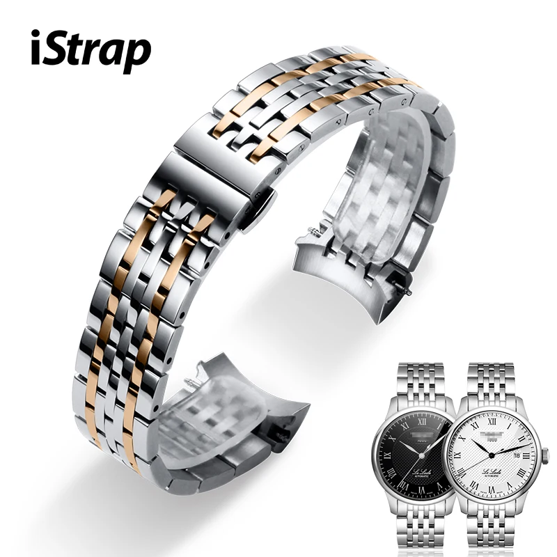 CHIMAERA 316L Stainless Steel Watch Strap 19mm Gold Solid Watchband for Tissot T0064071605300 T41.1.483.33 | Наручные часы