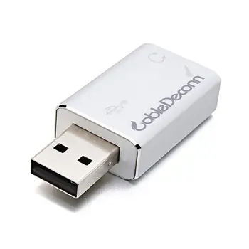 

Portable Compact 3D Audio Card USB 2.0 Mic / Speaker Adapter 7.1 CH Surround Sound for PC for Windows XP for Win 7/ 8