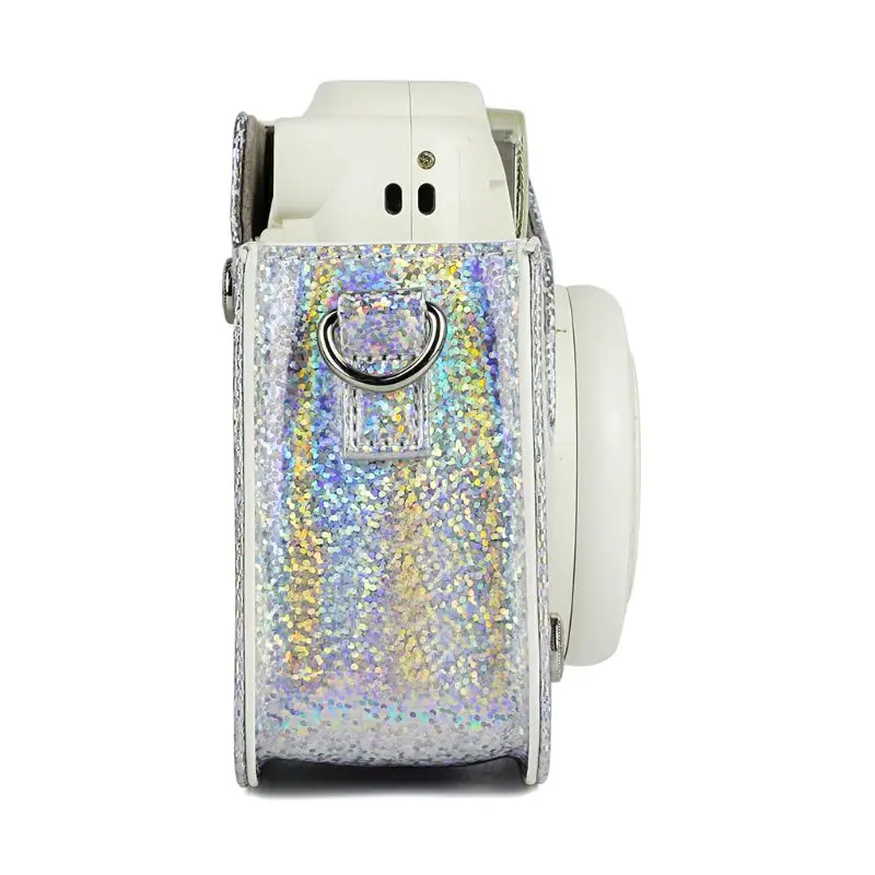 OOTDTY из искусственной кожи Кристалл Bling камера сумка чехол для Fujifilm Mini8/8+/9 камера