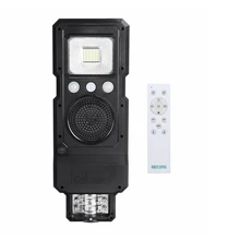 30 Вт Светодиодный музыкальный Солнечный уличный светильник с дистанционным управлением, датчик радара, наружный настенный светильник с синхронизацией для газона, сада, стены