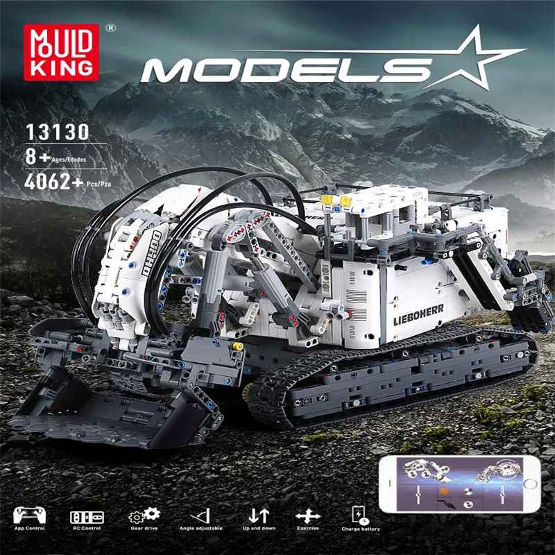 

Mould King Building Blocks DIY Model Car Remote Excavator Engineering Series Science And Technology Assembly Block Toy for Kid