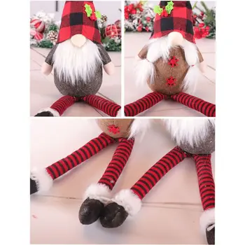 

Handmade Beard Gnome Swedish Tomte Christmas Elf Plush Doll Toy Ornaments Table Decoration