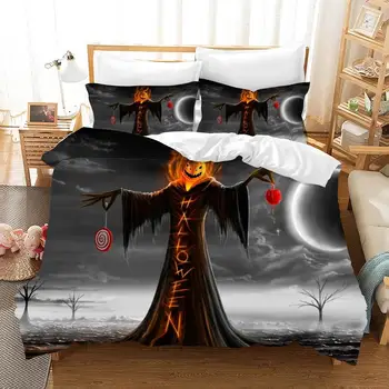

Bed Linen Poplin All Saints' Day Halloween modern Qualified Posciel Lencol Cama Casal Bedding Set Luxury Kids Bedding Twin Size