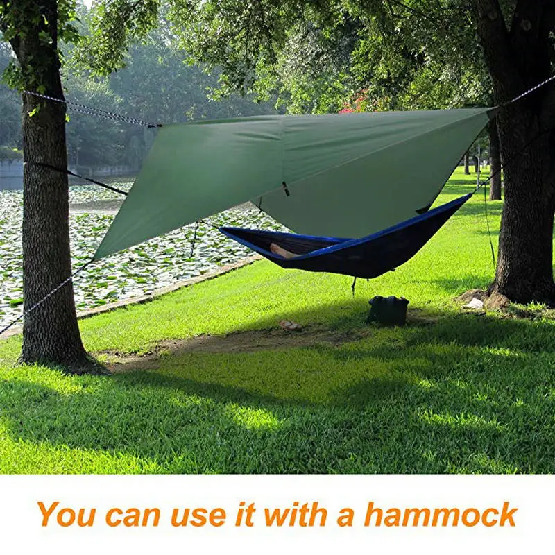 Rhombus Waterproof Tarp Tent Shade Outdoor Camping Hammock Rain Fly UV Garden Awning Canopy Sunshade 350x280cm camping tent sun shade sail waterproof tarpaulin waterproof tarp tarpaulin rain cover ultralight tarp camping canopy
