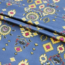 Метр Винтаж креп сатин Шармез ткань мягкая рубашка платье шарф материал пэчворк