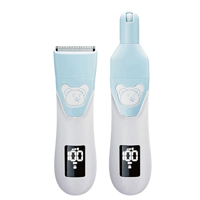 Children's Electric Baby Hair Trimmer Hair Clipper Nail Polisher 2 in 1 Baby Care Cutting Rechargeable Kids Shaver