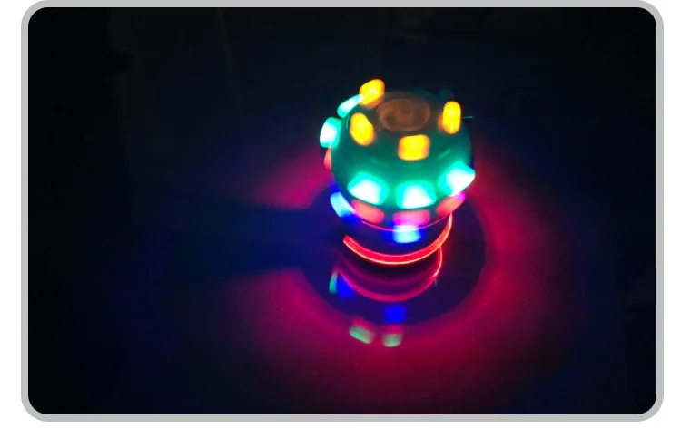 Светящийся мультяшный гироскоп маленький желтый унисекс-Игрушка музыкальный мальчик красочная электрическая детская игрушка Заводной гироскоп с светильник