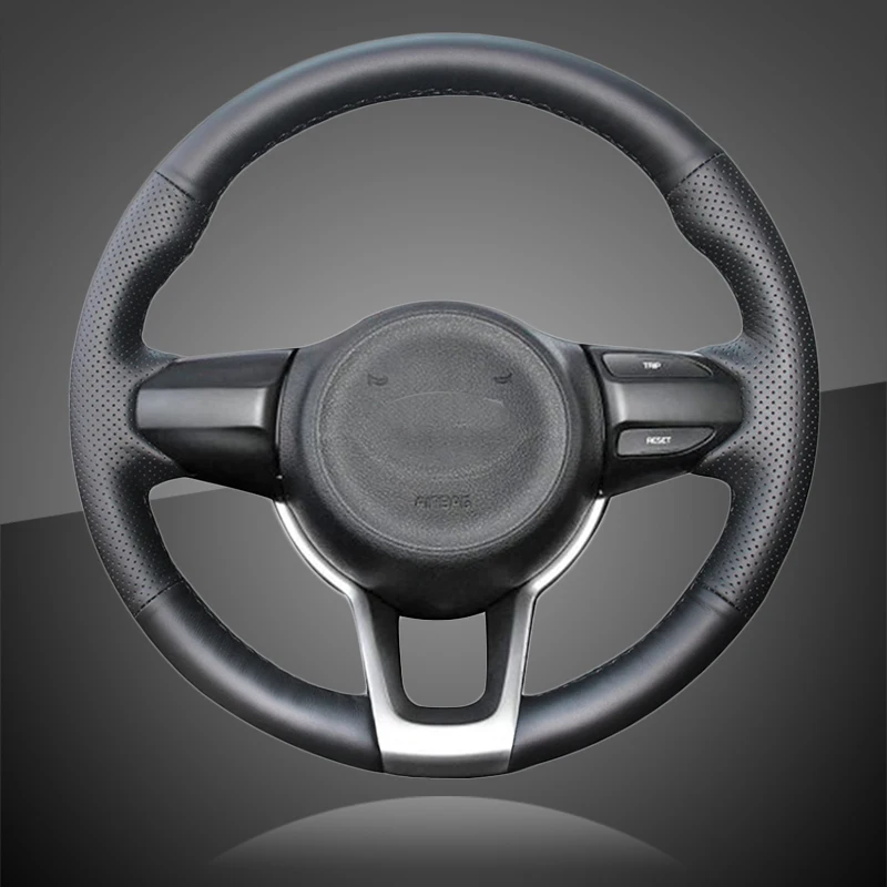 

Оплетка на руль автомобиля для Kia Rio 2017-2019 Rio5 2019 K2 2017-2019 Picanto Morning, чехлы для плетения автомобиля