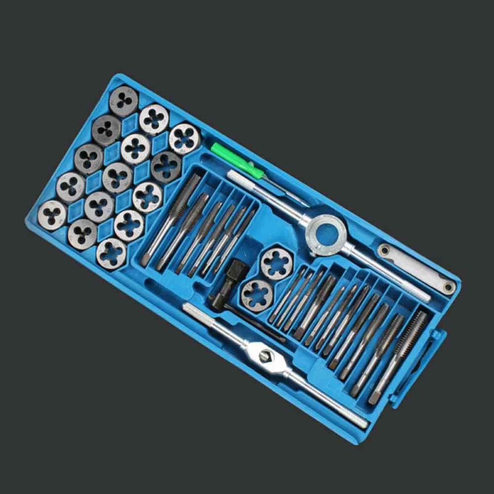 

40Pcs M3-M12 Manual Screw Thread Metric Plugs Taps Wrench Die Wrench Tap Set From M3 To M12 Cutting Tools