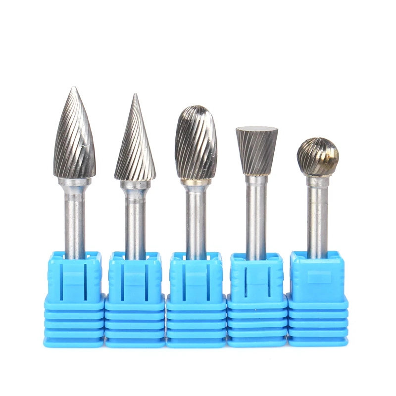 Versery 1pc Head Tungsten Carbide Rotary Burr file Tool Point Die Grinder Abrasive Tools Drill Milling Carving Bit Tools