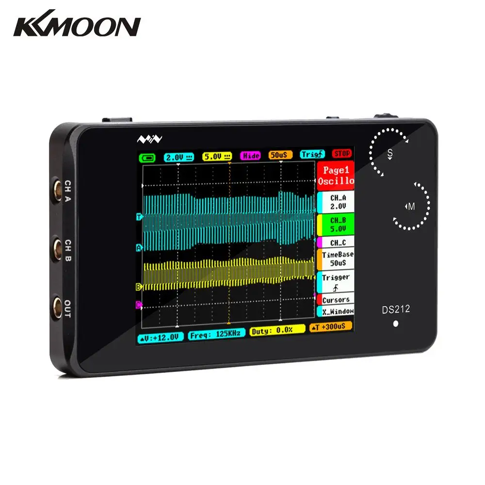 DS212 DSO Портативный Mini 2 канальный цифровой осциллограф USB 8 дюйма разрешение Full