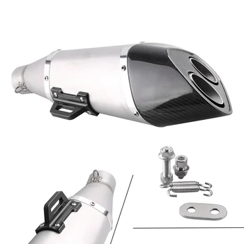 

51mm Universal Motorcycle Inlet Titanium Exhaust Pipe Total 440mm