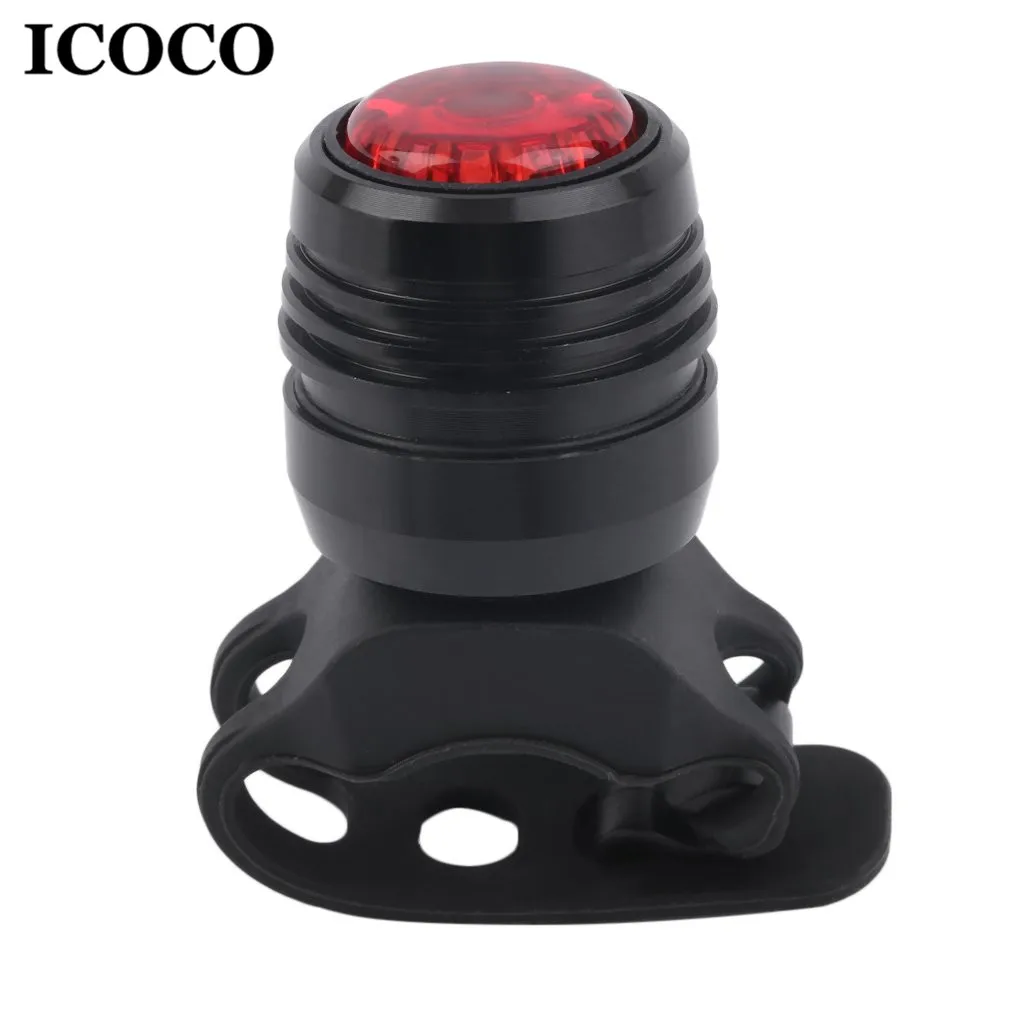 ICOCO USB Перезаряжаемые Алюминий сплав силиконовый чехол со светильник с 3-режим для велосипеда велосипедный задний Предупреждение красный светильник оптом