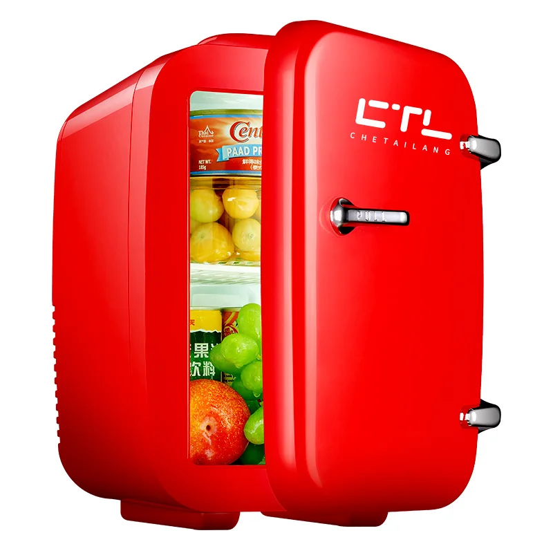 

Germany 10L mini Mini Refrigerator Dormitory Mini Household Car Dual Use Mini Mask Cosmetics Refrigerated 4L
