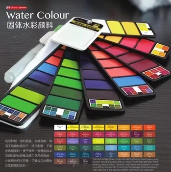 

18/25/33/42 Colors Water Colors Artist Foldable Watercolor Paint Set Art Supplies Gift for Kids