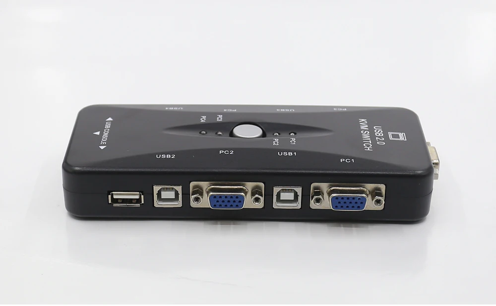 4 порта kvm переключатель USB 2,0 vga-разветвитель принтер Мышь клавиатура флешки поделиться коммутатор 1920x1440 VGA распределительная коробка для адаптера переменного тока