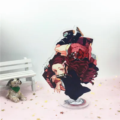 1-5 Аниме демон убийца Kimetsu no Yaiba брелок Kamado Tanjirou Hashibira Inosuke Tomioka Giyuu милый забавный мультфильм акриловый брелок - Цвет: 1-5