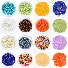 3-10 мм мульти размер опция около 20 г/лот случайная смесь цветов без отверстий жемчуг Круглые бусины для DIY ремесло украшение для альбома