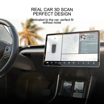 

Wireless Intelligent Phone Charger Dual Phones Charging Anti-Skid Car Mount Auto 10w Car Fast Charging for Tesla Model 3