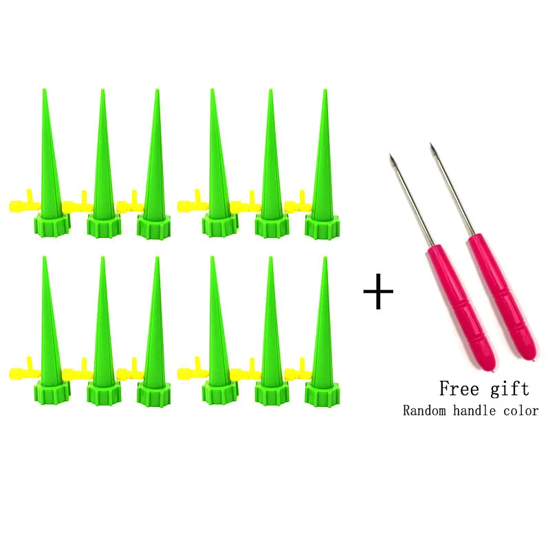 

6 / 12pcs automatic watering device with switch control valve spike watering device irrigation kit give free awl