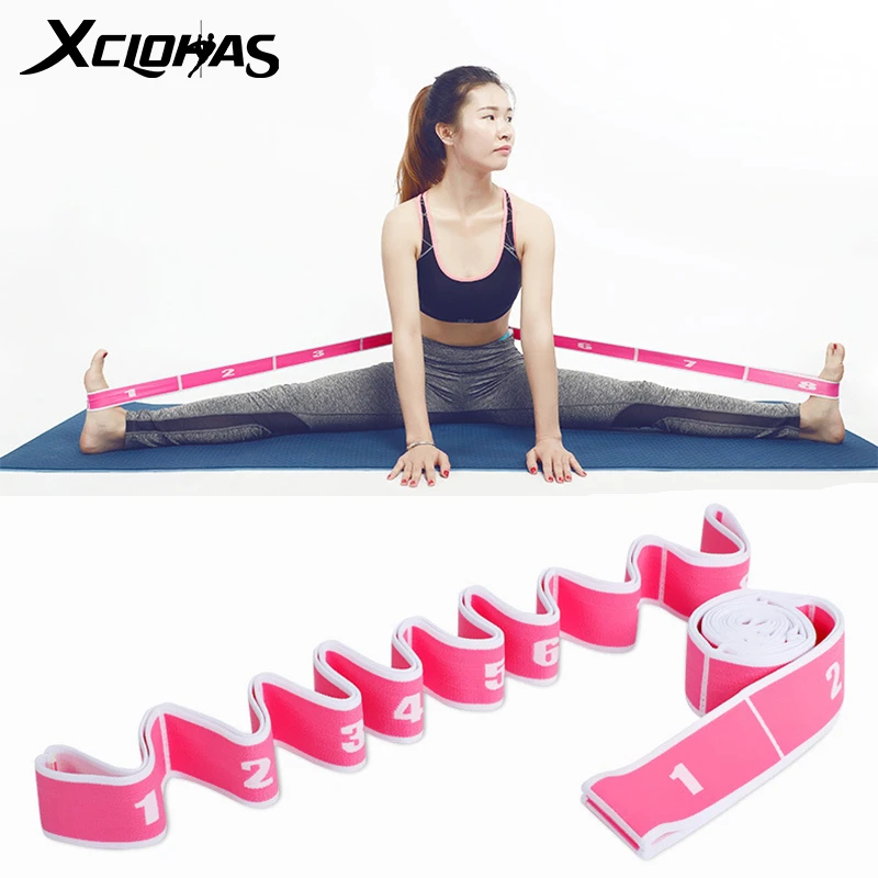 Xc Lohas Yoga Pull Strap Belt Polyester Latex Elastic Latin Dance Stretching Band Loop Pilates Fitness Exercise Resistanceband Resistance Bands Zdrop