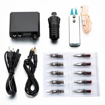 

2020 Newest Tattoo Kit Set Rotary Tattoo Machine Short Pen Mini LCD Digtal Power Cartridge Needle For Tattoo Free Shipping