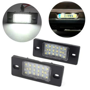 

18-SMD LED Car Number License Plate Light Lamp For VW GOLF 5 Passat Touring & Touareg 2003-2010 Tiguan 2009-2015 2Pcs