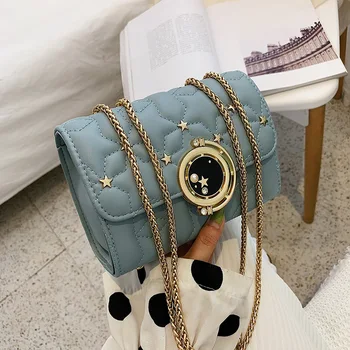 

ashion Leather Small Messenger Bag For Women 2020 Designer Vintage Ladies Handbag Chain Summer Women Shoulder Crossbody Bag