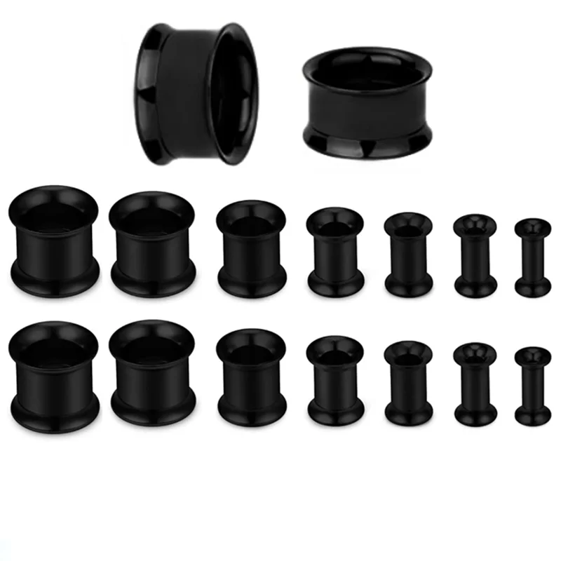 Ear Piercing Jewelry 16/18PCS Stainless Steel Ear Stretching Kit Tragus Piercing Screw Fit Gauge 14G-00G