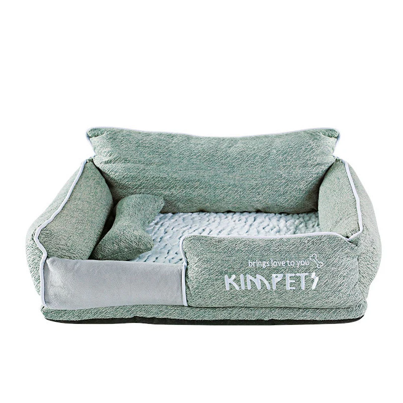 Dog bed Washable house for dogs Corgi Dog Kennel Winter Warm Removable Oxford Cloth Pet Cotton Nest Square Sponge Cat Kennel