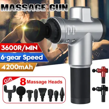 

8 Head Fitness Massage Gun Deep Muscle Massager Muscle Pain Body Neck Massage Exercising Relaxation Slimming Shaping Pain Relief