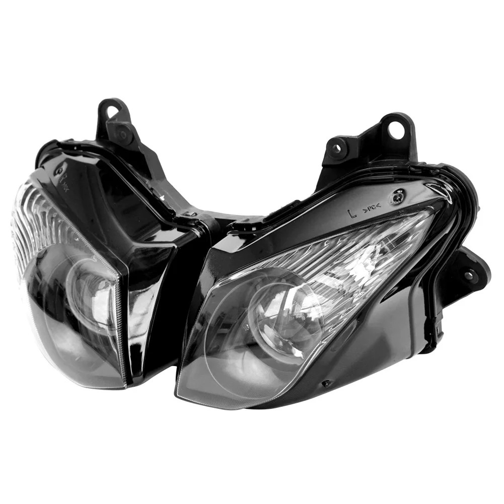 Motorcycle Front Headlight for Kawasaki Ninja ZX6R ZX-6R 2009 2010 2011 2012, Lighting Headlamp Lights Parts, Black Color