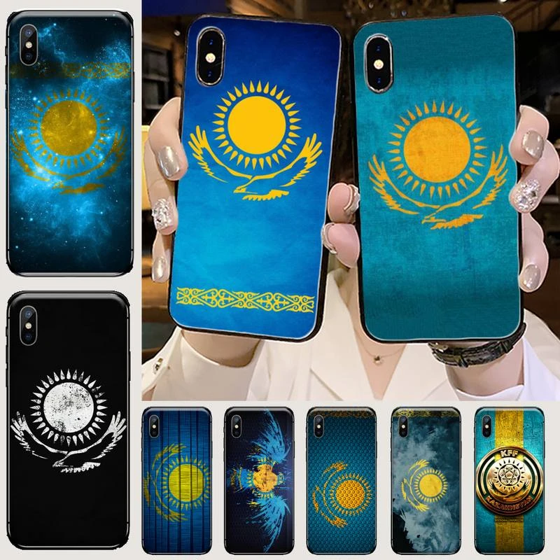 cute iphone 7 cases Kazakhstan flag Phone Case for iPhone 11 12 mini pro XS MAX 8 7 6 6S Plus X 5S SE 2020 XR iphone 7 waterproof case