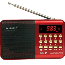 Мини Портативный портативный K11 Многофункциональный перезаряжаемый цифровой fm-радио Поддержка USB TF карта MP3-плеер динамик