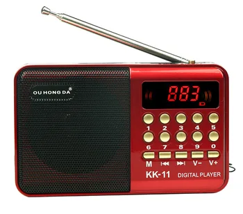 

Mini Portable Handheld K11 Multifunctional Rechargeable Digital FM Radio support USB TF card MP3 Player Speaker