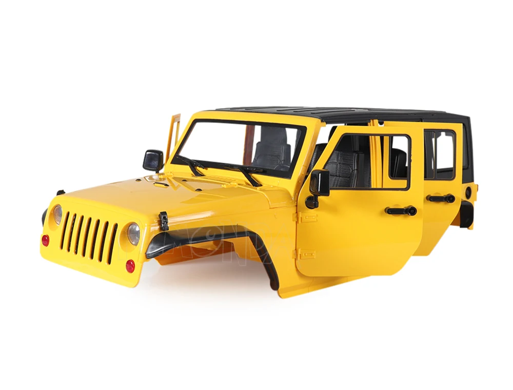 RC 1/10 Jeep Wrangler JK Rubicon 4 двери жесткого тела комплект оболочки 313 мм Колесная база для гусеничный автомобилей осевой SCX10 90046 90047 RGT EX86100