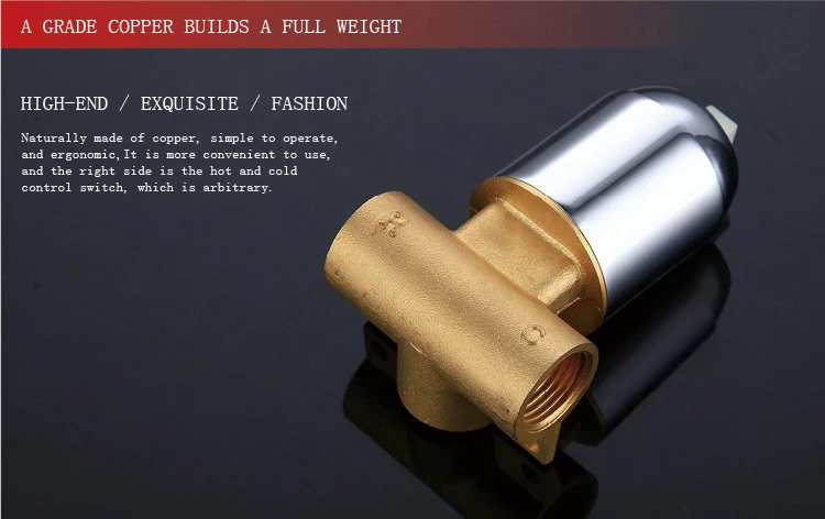 Bathroom Faucet In Wall Mounted Bath Shower Mixer Valve Brass Chrome Concealed Shower Faucet Round Single Function Actuated Taps