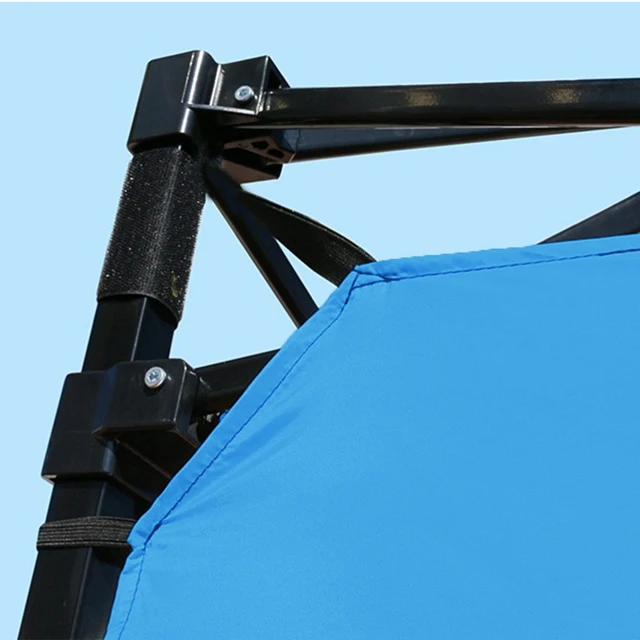 3,04X1,9 M Kültéri Összecsukás Napellenző 210D Poliészter Hajtogató Egyenes Lábú Lombkorona Tengerparti Kerti Nap Menedék Vízálló Ponyvaba Sátor - Image 5