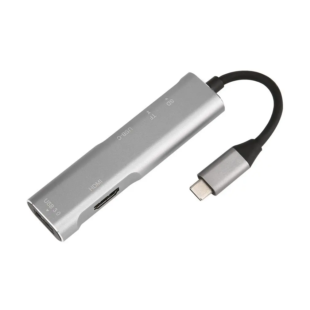 

USB 3.1 Type C 5 in 1 Multifunctional Expansion Dock 4K HDMI USB3.1 Interface with Secure Digital Memory Card/TF Card Reader