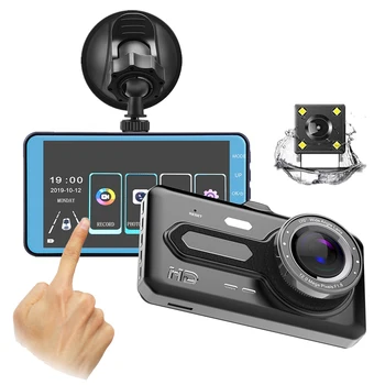 

Car 4inch DVR 1080P Touch Screen Driving Recorder Dual Lens Driving Video Driving Recorder Multi-Language Switching Nightshot