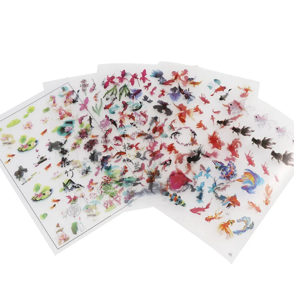 5 листов силиконовые наклейки в виде рыбок|Инструменты и оборудование для