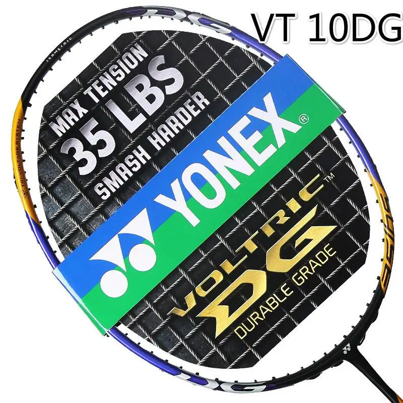 Оригинальная профессиональная ракетка для бадминтона Yonex высокого напряжения VT наноуглеродное волокно вольтрическая ракетка для бадминтона с сумкой - Цвет: VT 10DG