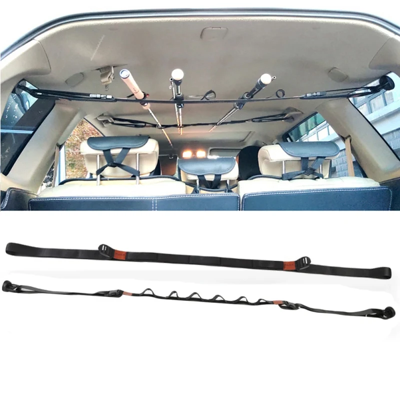 

2pcs/set Fishing Rod Holder Fly Fishing Vehicle Rod Hold Strap Fishing Pole Rack Bracket Suction Cup Fishing Accessories Tackle