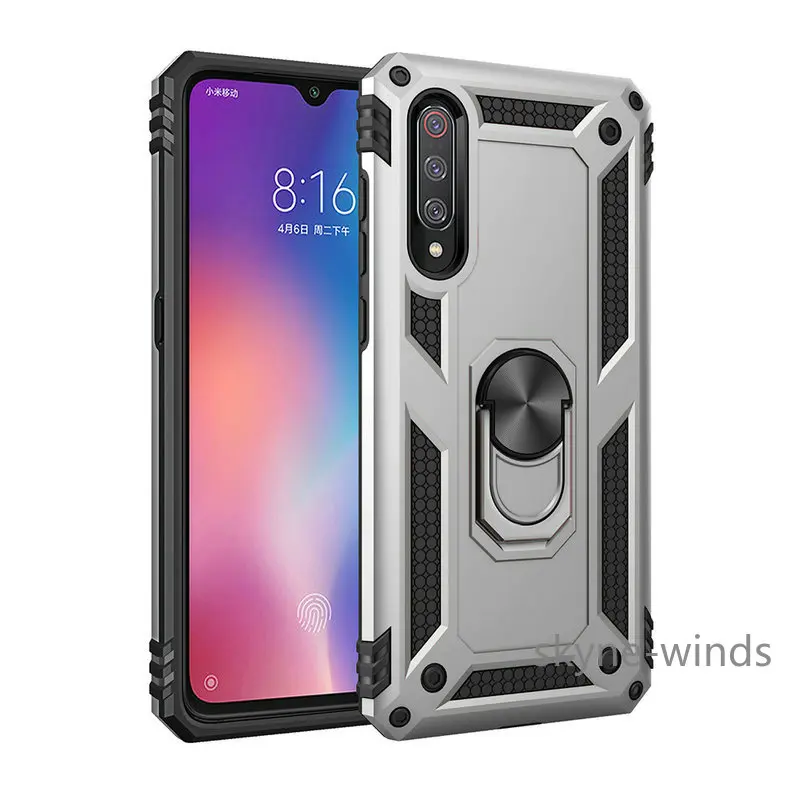 Для Xiaomi mi 9 Lite чехол Xiaomi mi 9 Lite чехол металлическое кольцо задняя крышка для Funda Xiaomi mi 9 Lite чехол mi 9 роскошный Автомобильный держатель для телефона