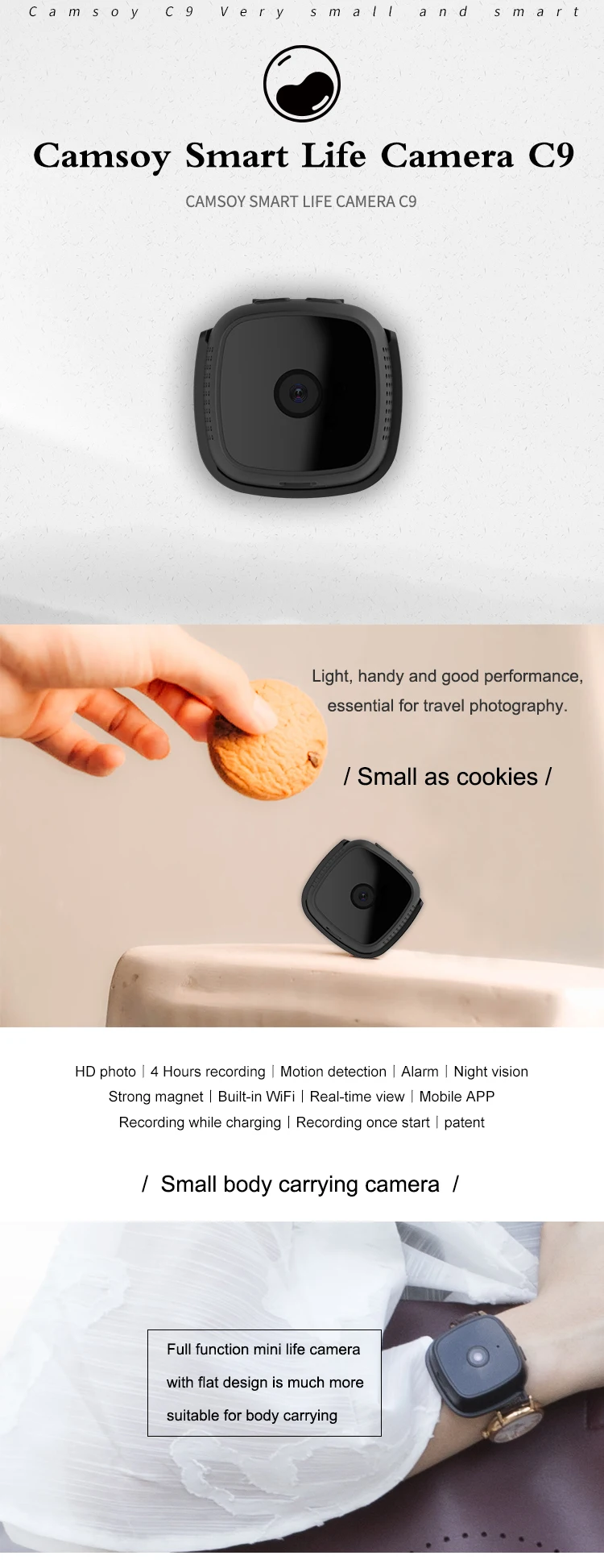 C9 Camsoy Cookycam WiFi Mini Camera Night Vision  (1)