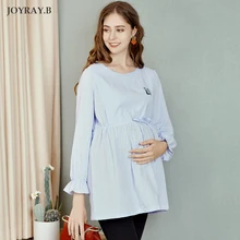 Платье для беременных, осень, новинка, рубашка для беременных женщин, большой размер, рубашка для беременных, рубашка для беременных, JoyRay.B