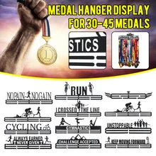 Вешалка для медалей из нержавеющей стали, держатель для демонстрации, стойка для 30-45 спортивных медалей, бегунок для плавания, футбола, баскетбола, марафонов, подарок, домашний декор