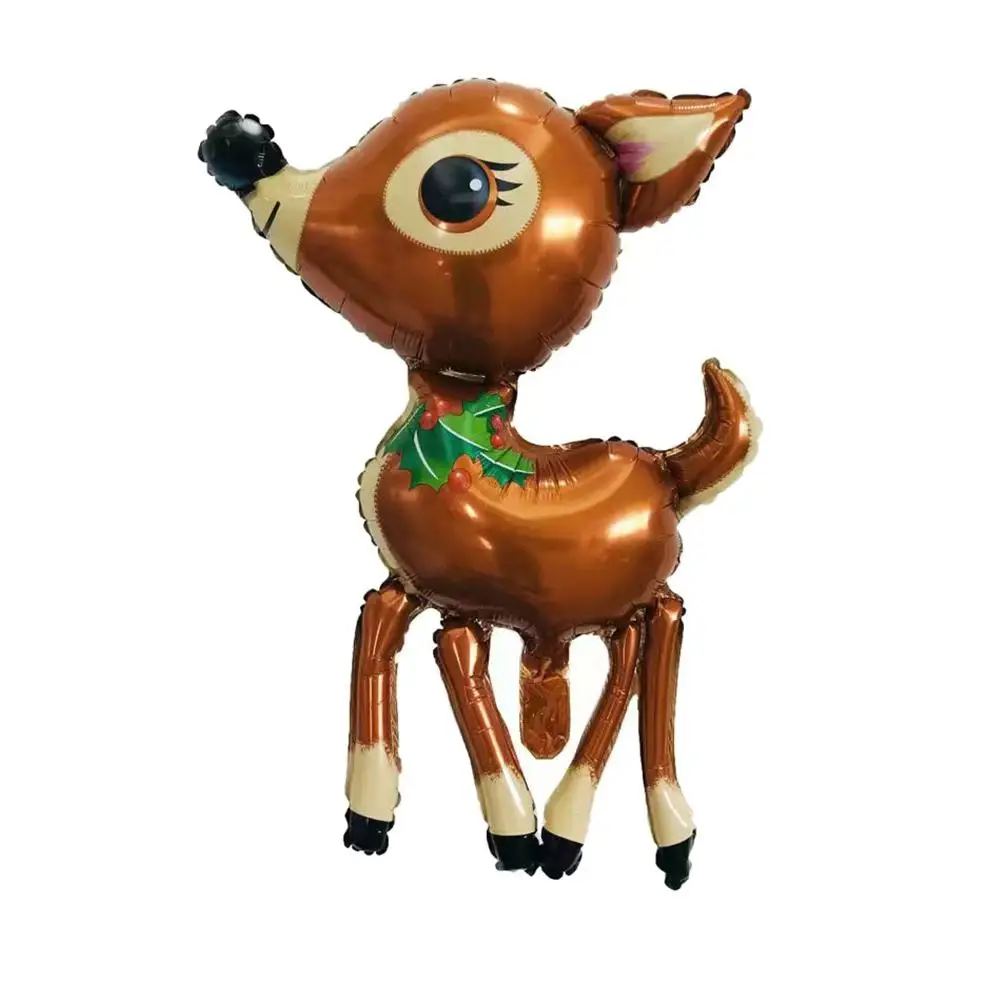 Christmas Xmas Party Santa Claus Elk Snowman Aluminum Balloon Decorative Props Festival Supply